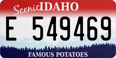 ID license plate E549469