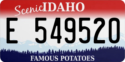 ID license plate E549520