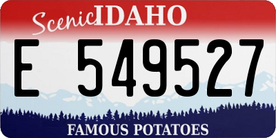 ID license plate E549527