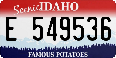 ID license plate E549536