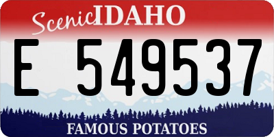 ID license plate E549537