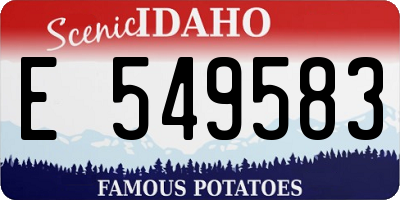 ID license plate E549583