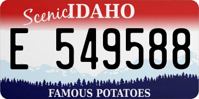 ID license plate E549588