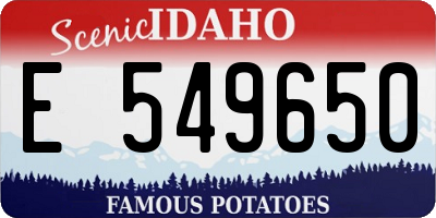ID license plate E549650