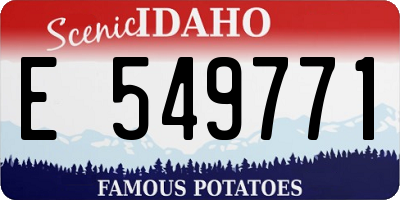 ID license plate E549771