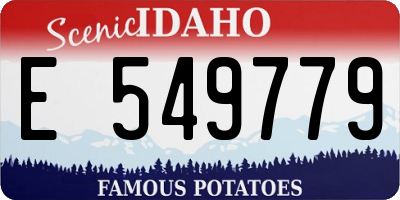 ID license plate E549779