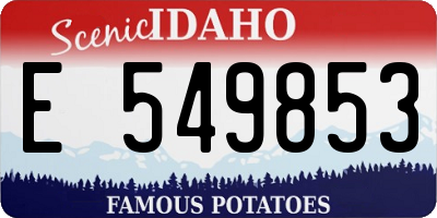 ID license plate E549853