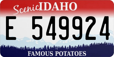 ID license plate E549924