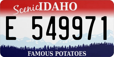 ID license plate E549971