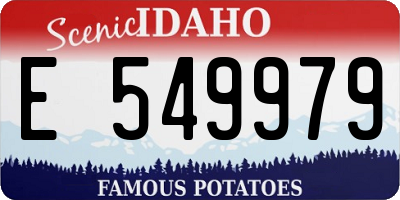 ID license plate E549979