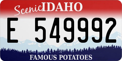 ID license plate E549992