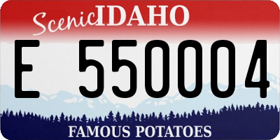 ID license plate E550004