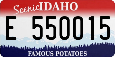 ID license plate E550015