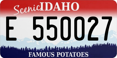 ID license plate E550027