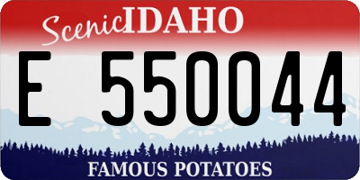 ID license plate E550044