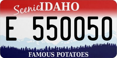 ID license plate E550050