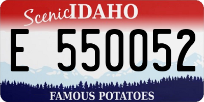 ID license plate E550052