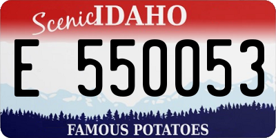 ID license plate E550053