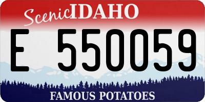 ID license plate E550059