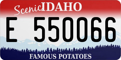 ID license plate E550066