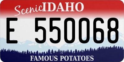 ID license plate E550068