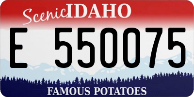 ID license plate E550075
