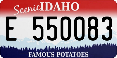ID license plate E550083