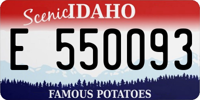 ID license plate E550093