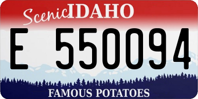 ID license plate E550094