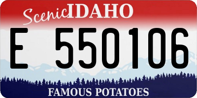 ID license plate E550106