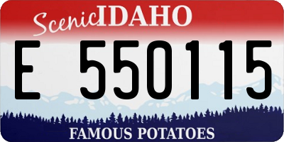 ID license plate E550115