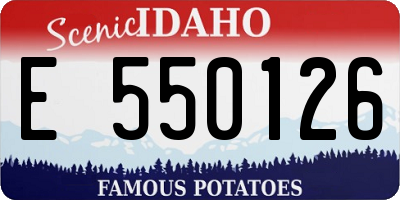 ID license plate E550126