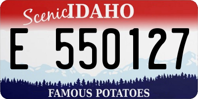 ID license plate E550127