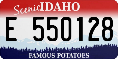 ID license plate E550128
