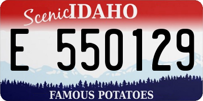 ID license plate E550129