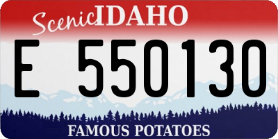 ID license plate E550130