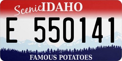 ID license plate E550141