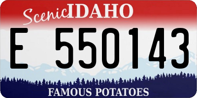 ID license plate E550143
