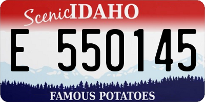 ID license plate E550145