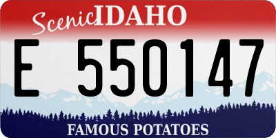ID license plate E550147