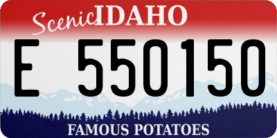 ID license plate E550150