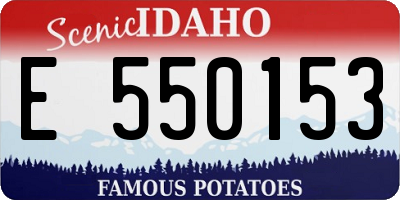 ID license plate E550153