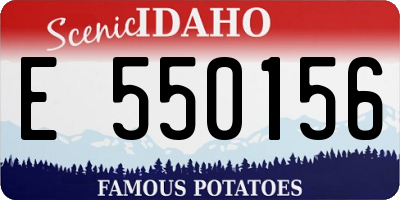 ID license plate E550156