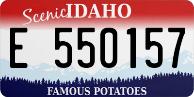 ID license plate E550157