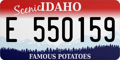 ID license plate E550159