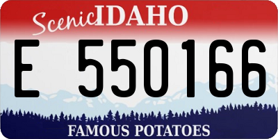 ID license plate E550166
