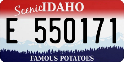 ID license plate E550171