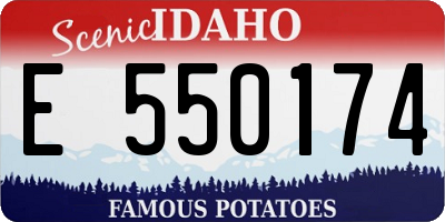 ID license plate E550174
