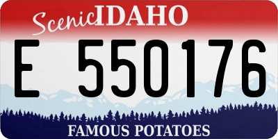 ID license plate E550176