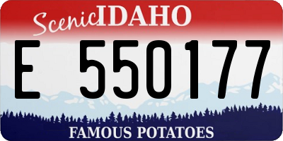ID license plate E550177